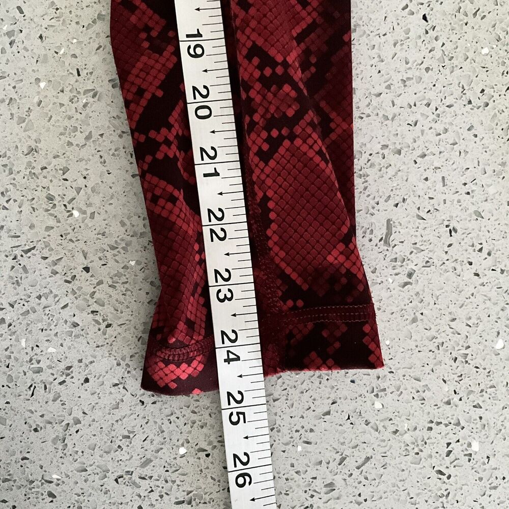 Lululemon Animal Print Wunder Under Ziggy Active Pants In Red Cranberry Tide 2 - Picture 8 of 12